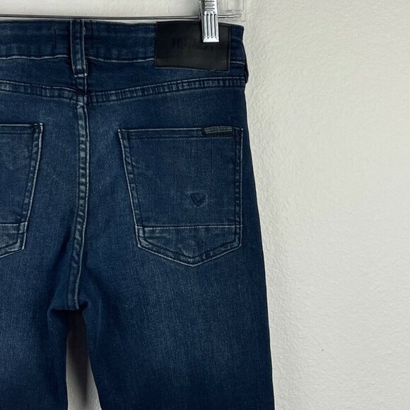 Hudson Jeans Girl's Size 14 Mid Rise Skinny Leg Dark Washed Cotton Denim Blue - Picture 7 of 11